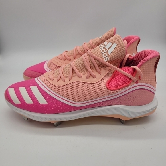 Adidas Icon 5 Bounce 'Breast Cancer Awareness Baseball Cleats Men 17 Shoes  NEW - Picture 1 of 14